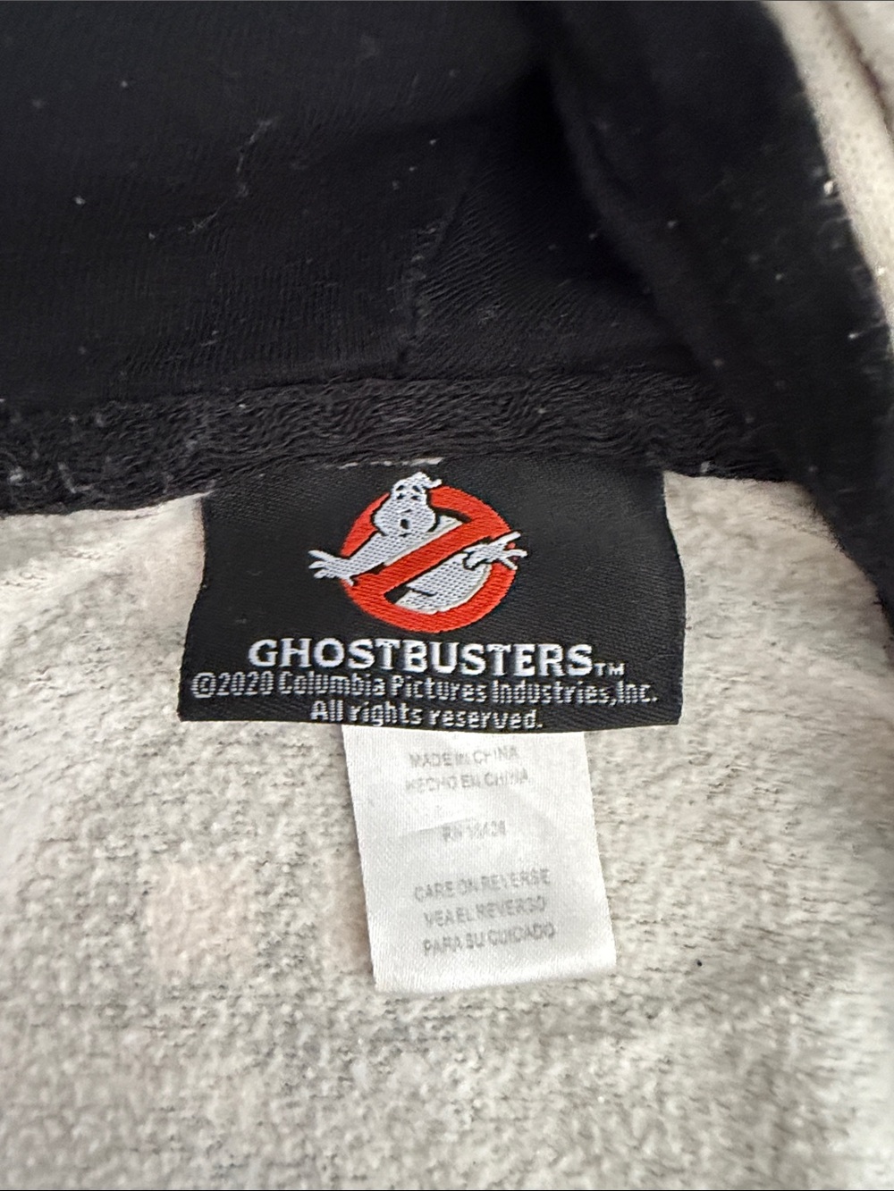Boys Ghostbusters Beige Zip-Up Hoodie with Olive Strap 3T - Picture 2 of 5